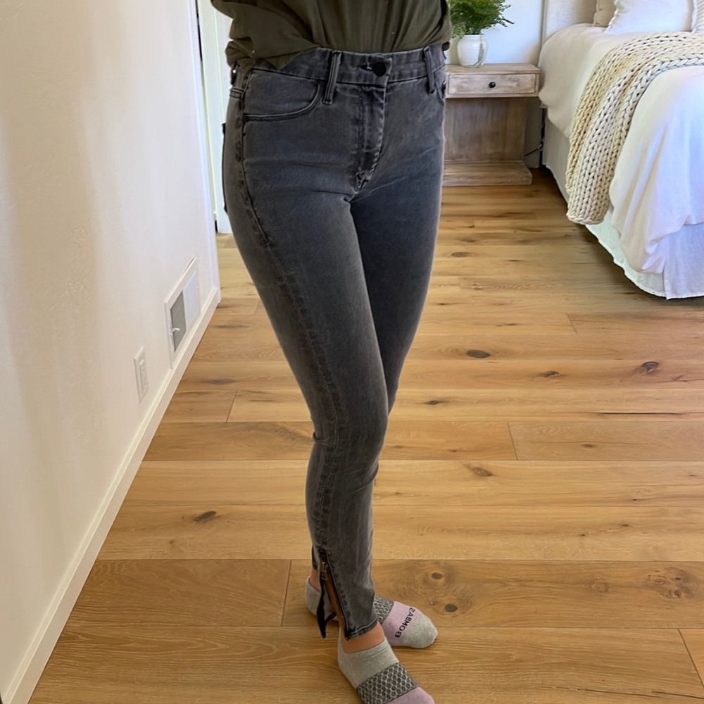 Mother high waisted looker ankle zip. Wash: shadows and light - Picture 1 of 4